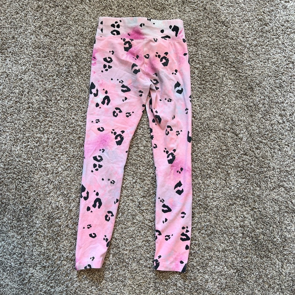 Justice Pink and Black Leggings